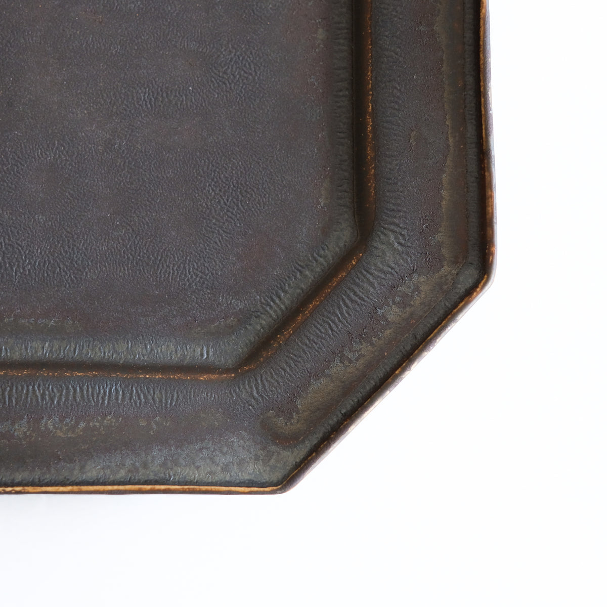 服部竜也 ブロンズ釉八角皿 M Tatsuya Hattori Octagonal plate