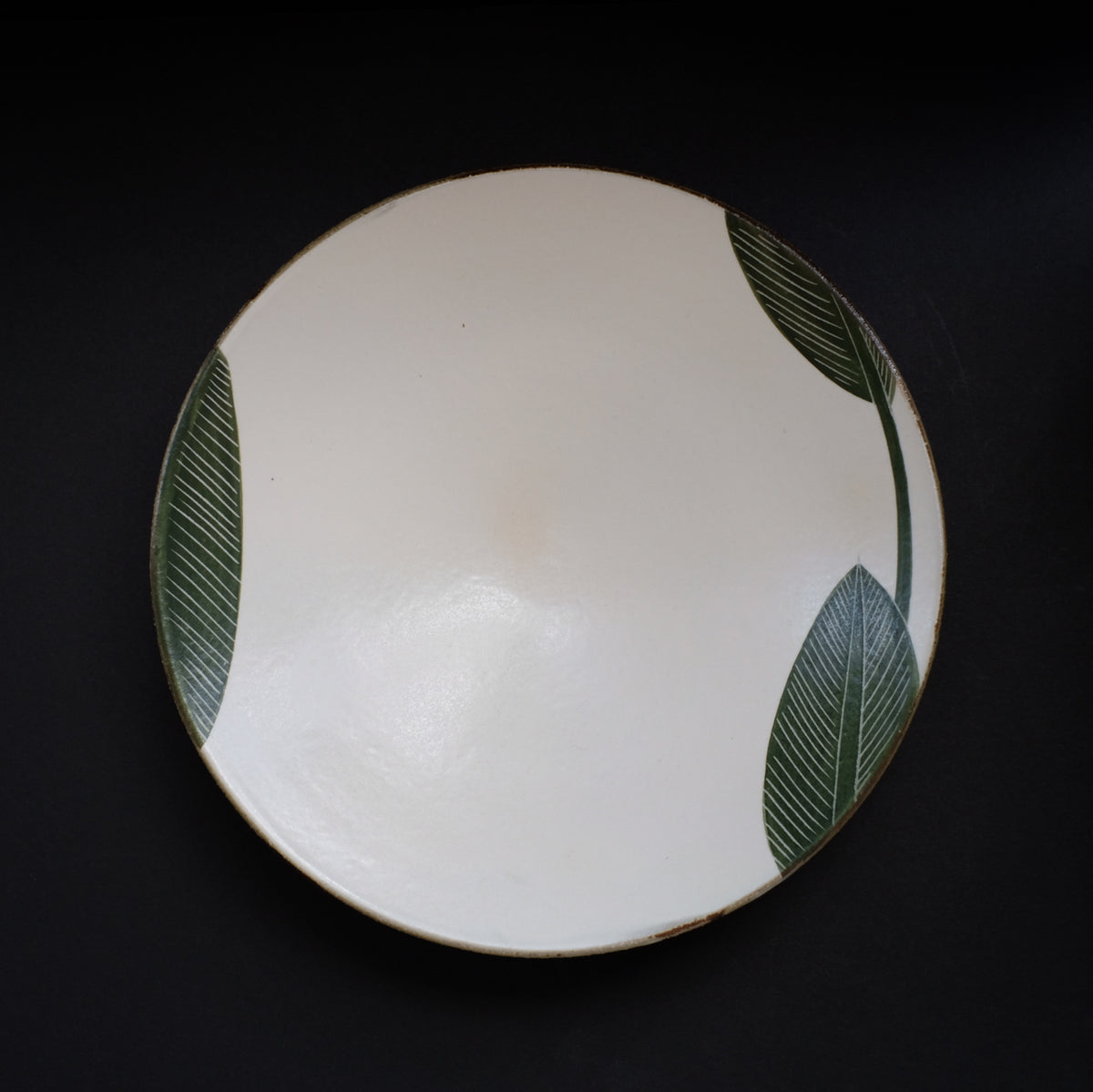 大谷桃子 バナナの葉 8寸皿 Momoko Otani Banana leaves large plate