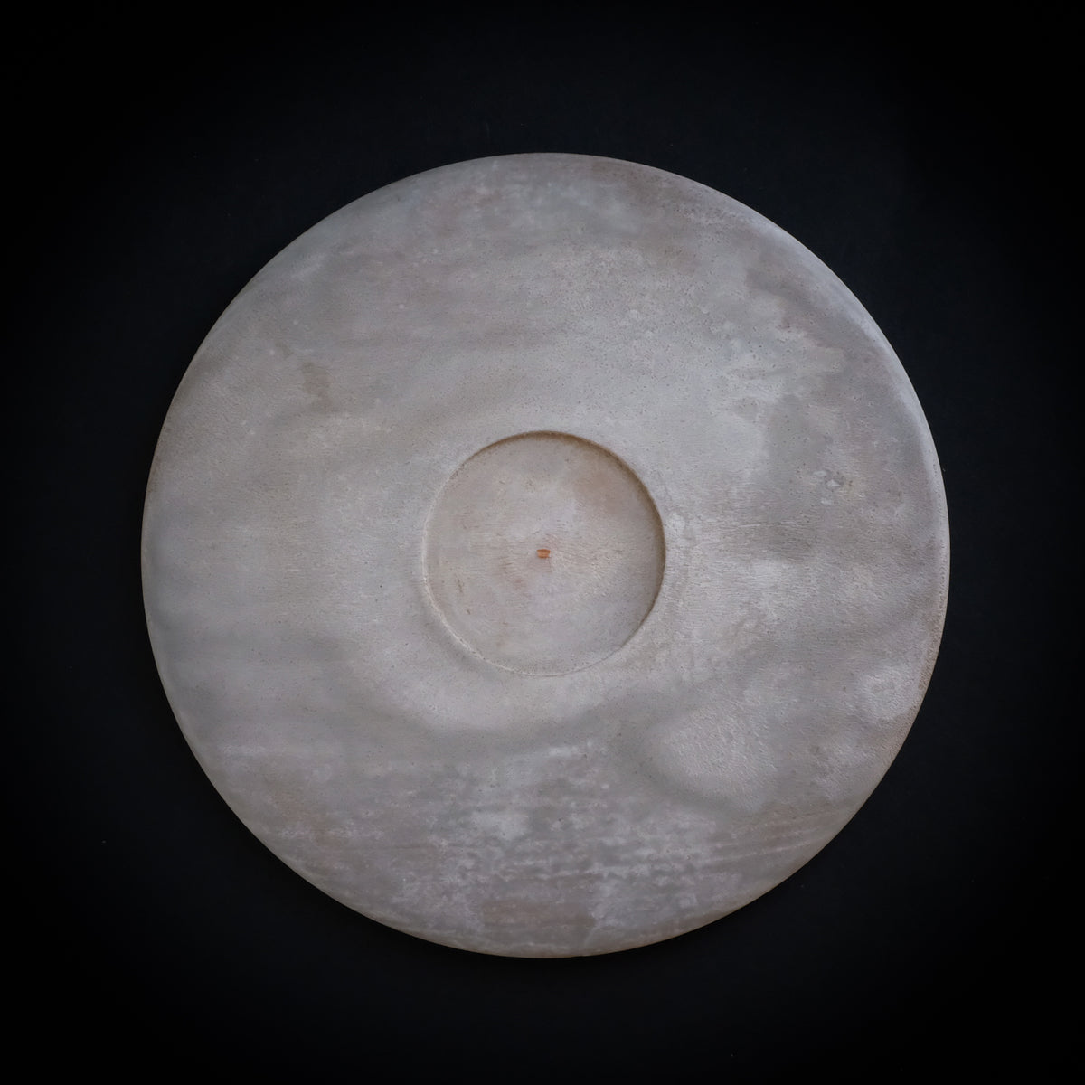 督田昌巳 丸縁盆 白錆漆 Masami Tokuda Round tray φ18.3cm (ETM25