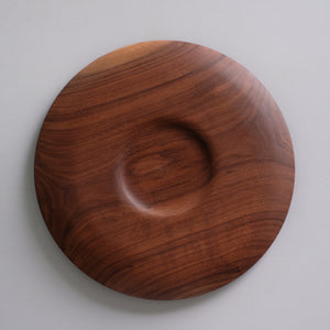 吉川和人 リム皿  ( ブラックウォルナット φ27cm)  Kazuto Yoshikawa Rim Plate (Black Walnut φ 27cm)