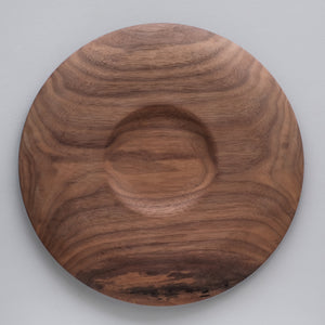 吉川和人 リム皿  ( ブラックウォルナット φ30cm)  Kazuto Yoshikawa Rim Plate (Black Walnut φ 30cm)