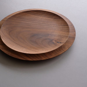 吉川和人 リム皿  ( ブラックウォルナット φ28cm)  Kazuto Yoshikawa Rim Plate (Black Walnut φ 28cm)