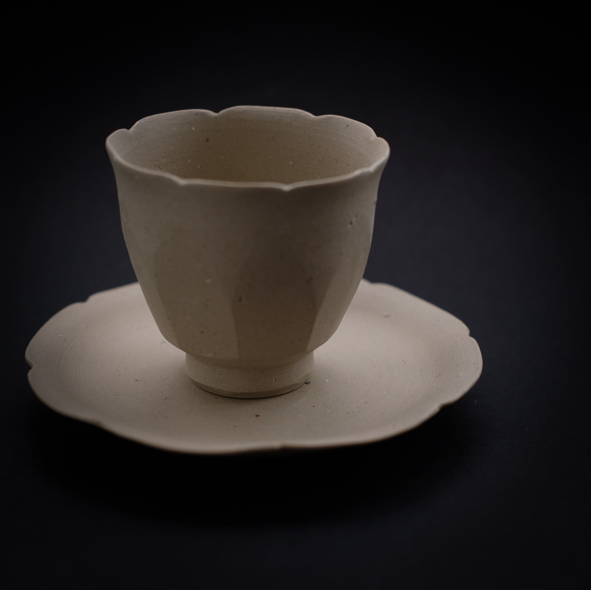 森本仁  白花茶器   Hitoshi Morimoto  Shirahana tea cup & saucer