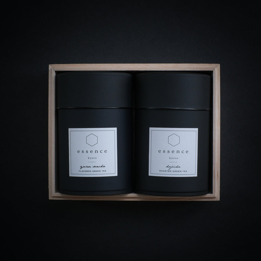 2缶ギフトセット (緑茶 ゆず煎茶 ＋ ほうじ茶 )  |  Gift set of 2 tea cans ( Yuzu Flavored Green Tea + Roasted Green Tea )