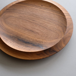 吉川和人 リム皿  ( ブラックウォルナット φ30.5cm)  Kazuto Yoshikawa Rim Plate (Black Walnut φ 30.5cm)