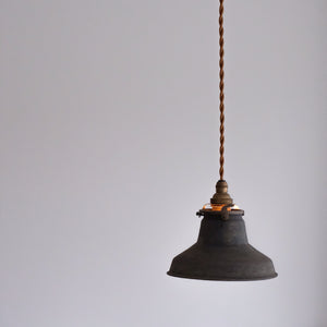 伊藤環 錆銀彩業務型ランプシェード   Kan Ito  Rusty-silver glazing lamp shade