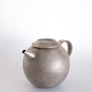 服部竜也   銀彩ピューター ポット  Tatsuya Hattori Pot ( oxidized silver ) ETH3
