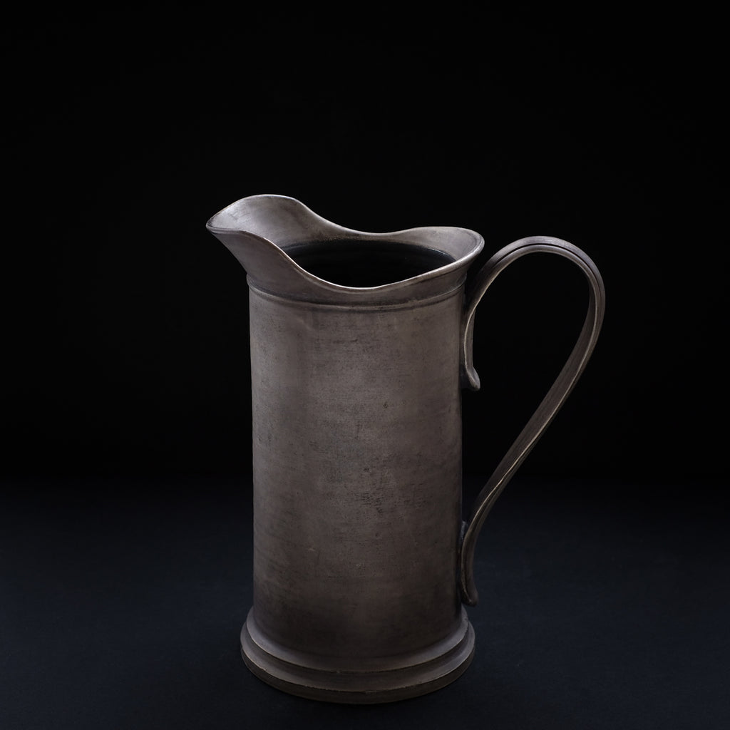 服部竜也   銀彩ピューター 花入  Tatsuya Hattori Vase ( oxidized silver ) ETH52