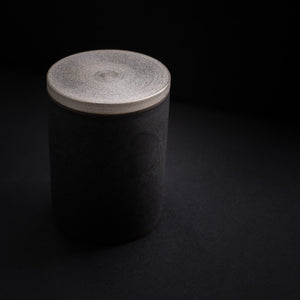 服部竜也  黒銀彩茶入  Tatsuya Hattori  Tea container (black + silver ) ETH46