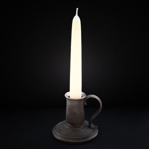 服部竜也   銀彩ピューター 手付燭台   Tatsuya Hattori  Candle holder( oxidized silver ) ETH53