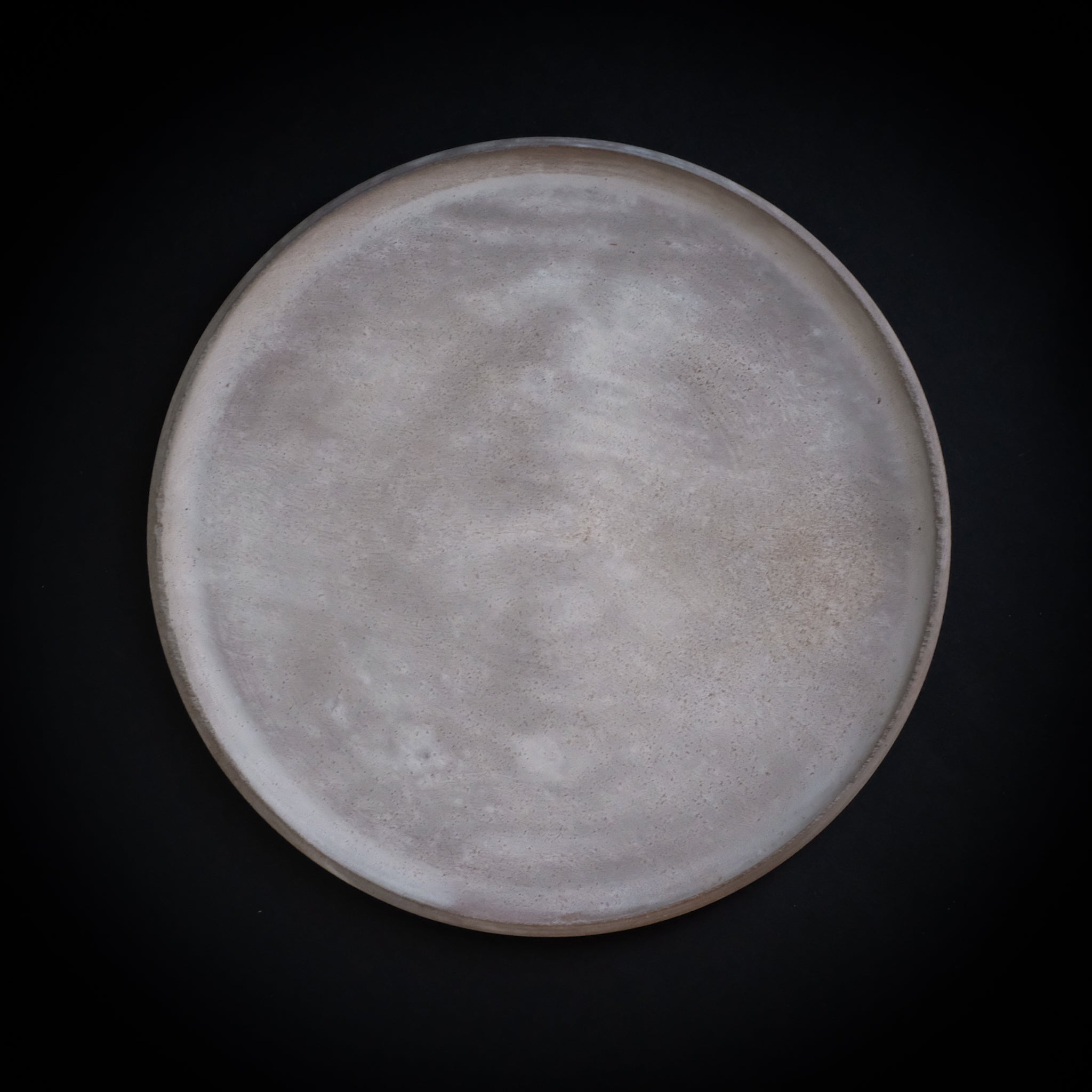 督田昌巳 丸縁盆 白錆漆 Masami Tokuda Round tray φ18.5cm 